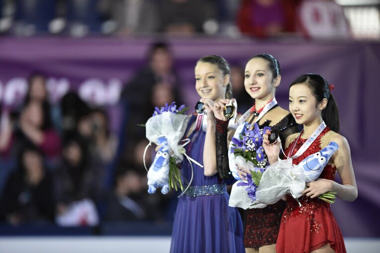 2015年ジュニアグランプリファイナルで銅メダルを獲得した本田　©Asami Enomoto