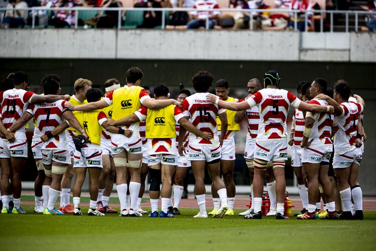 日本代表の円陣　©︎Kiichi Matsumoto