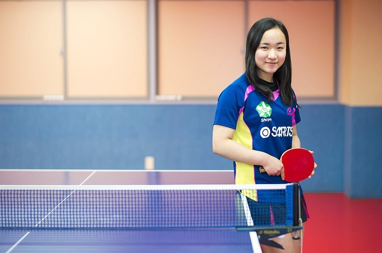 2016年の伊藤美誠 ／ photograph by Takuya Sugiyama