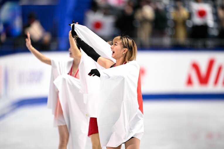 NHK杯で今季世界最高の総合238.88点で優勝した坂本花織　©︎Asami Enomoto
