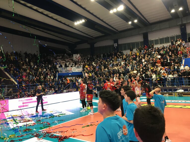 2月9日、ペルージャ石川祐希（セリエA／グロッタッツォリーナ戦）©︎Takashi Yuge