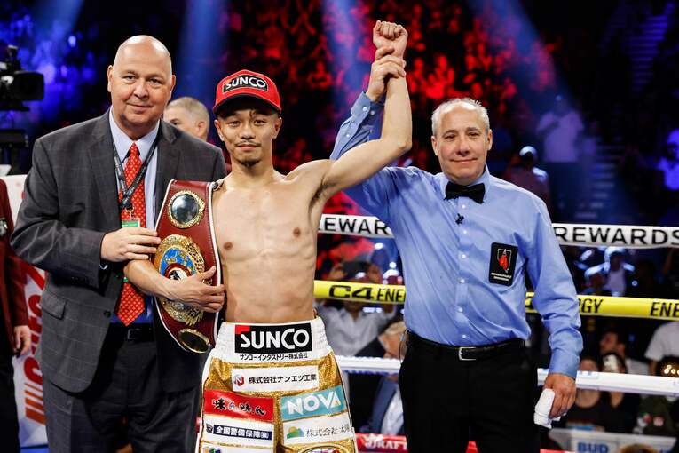 聖地ラスベガスで見事なボクシングを披露した中谷潤人　©︎JIJI PRESS
