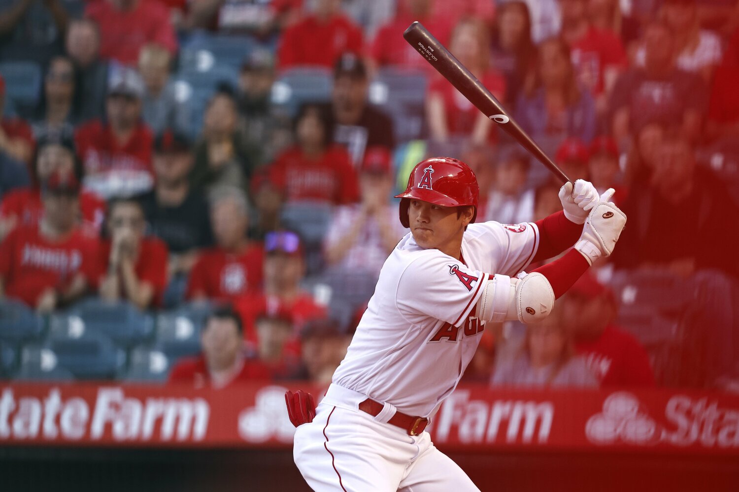 今季の打撃フォーム（4月9日のアストロズ戦）　©Getty Images