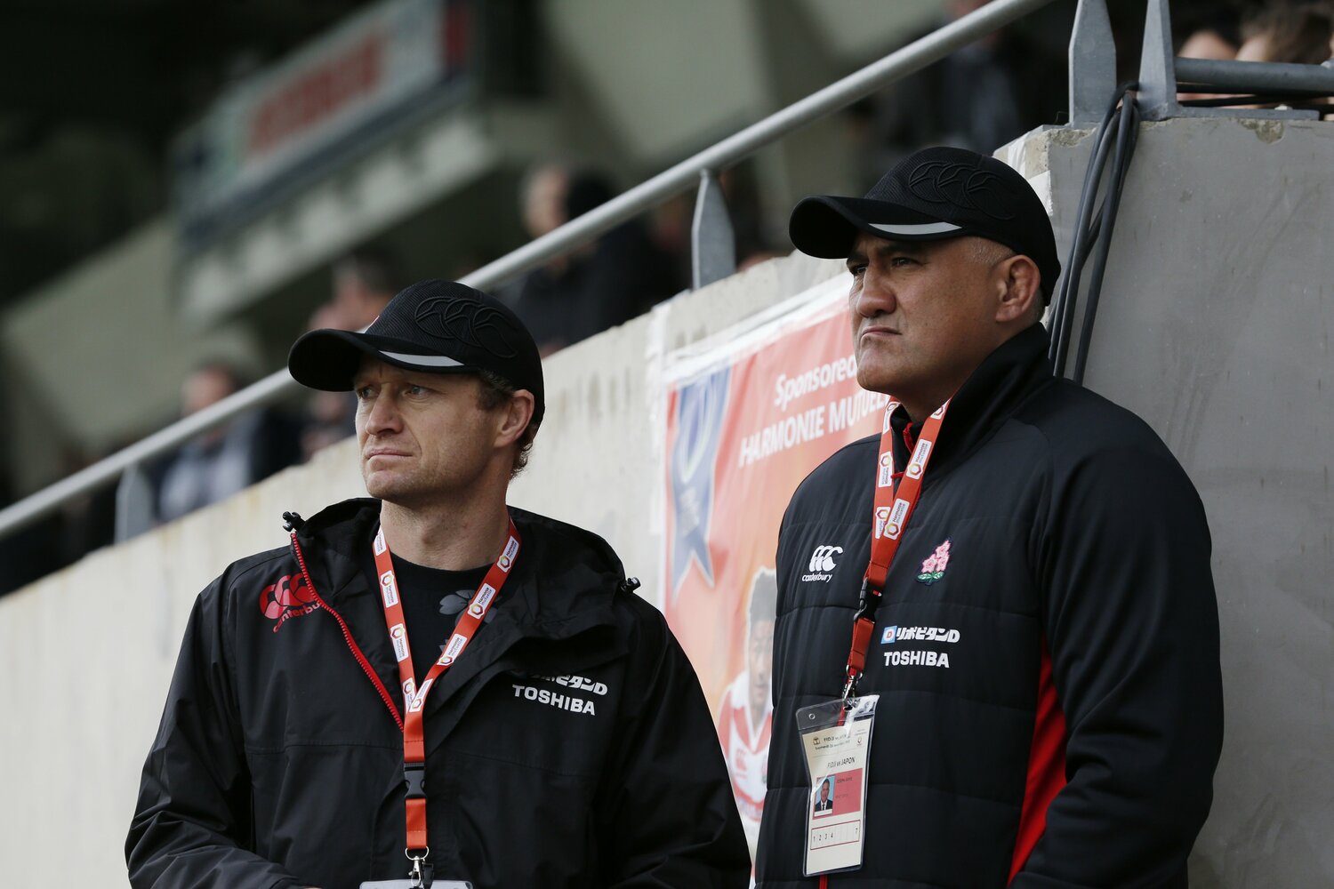 2016年から日本代表を率いたジェイミー・ジョセフHC（右）とアシスタントコーチのトニー・ブラウン　©︎Aki Nagao/AFLO