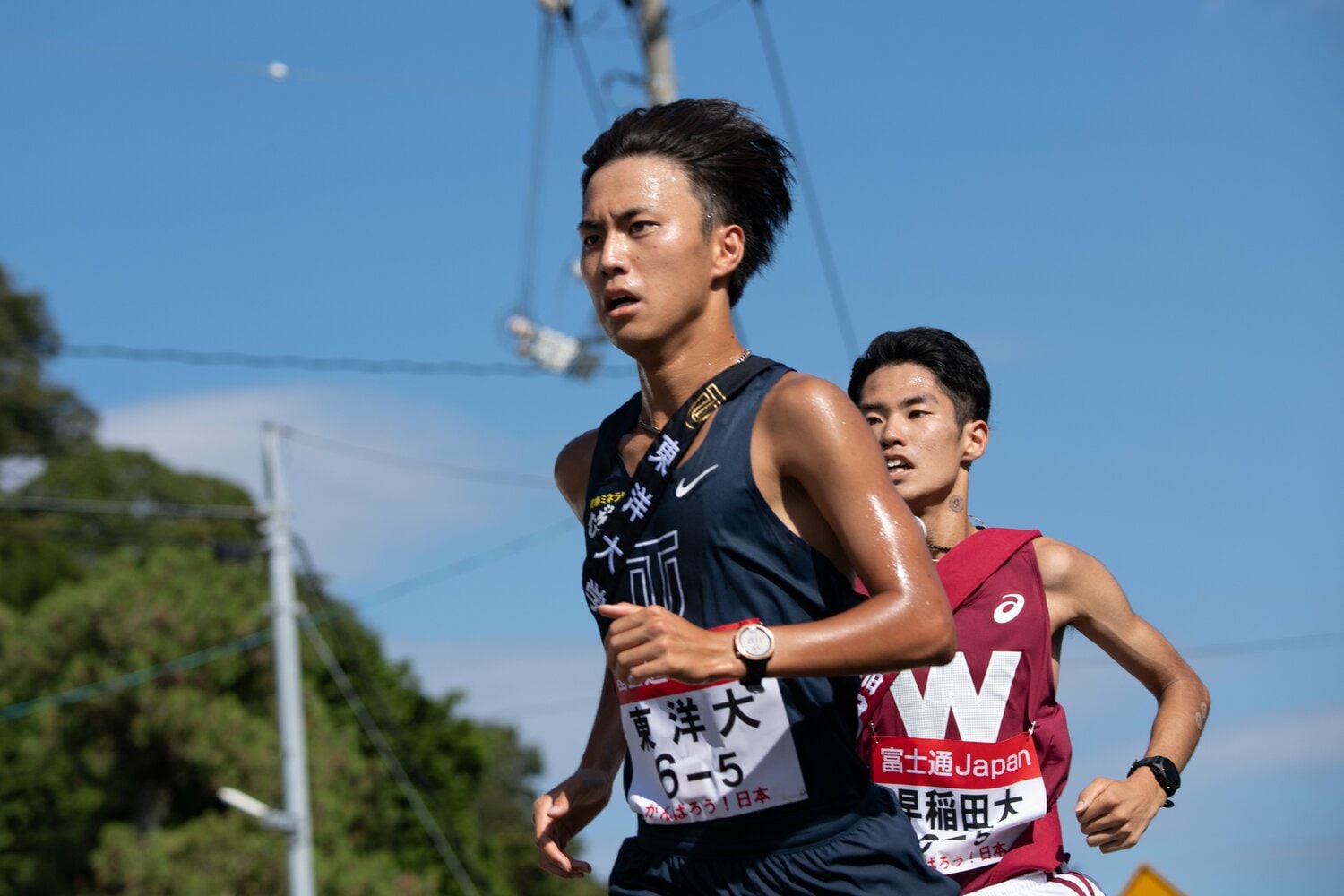 ルーキーで出場した2021年の出雲駅伝では5区でいきなり区間賞を獲得。続く全日本でも4区で区間賞の快進撃　©︎Nanae Suzuki