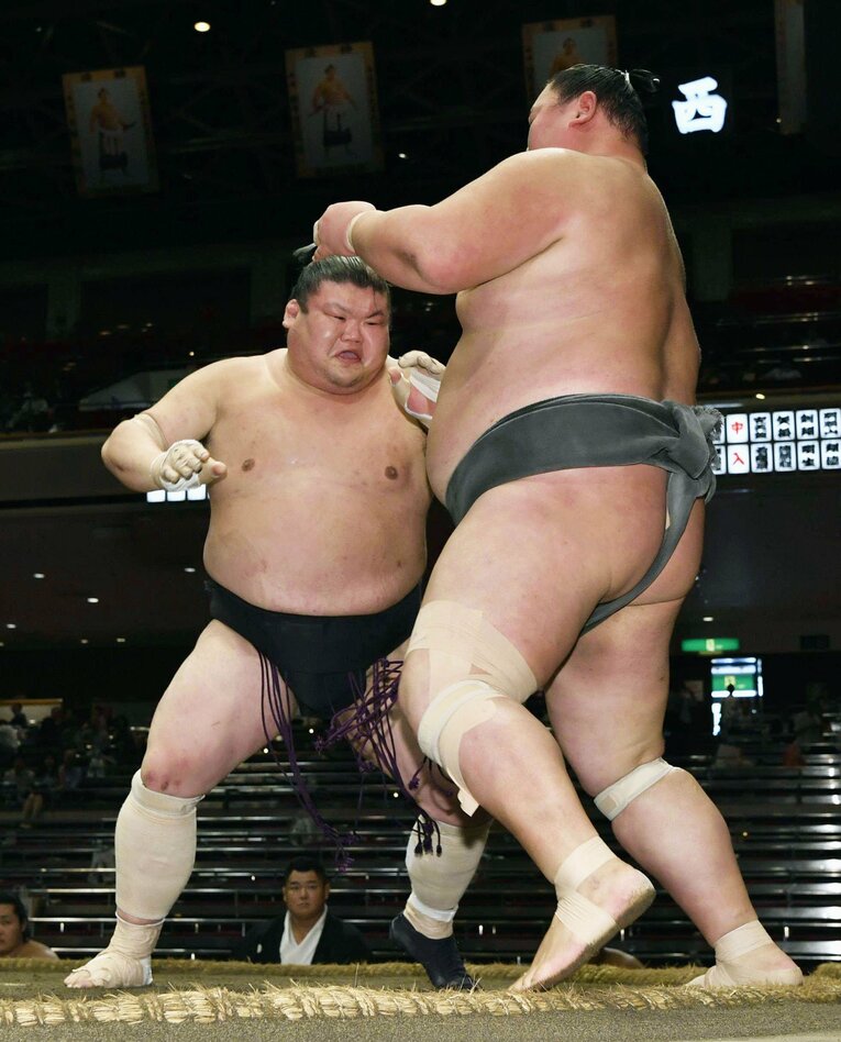 9月場所で現役引退した序二段力士、越ノ龍（45歳）。写真は2018年9月場所で　©KYODO