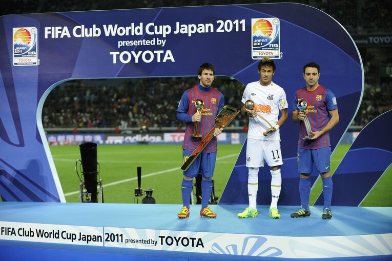 2011年のクラブW杯。ネイマールがバルサに加入した際、サントスに支払われた移籍金は当時のレートで約72億円と言われている　©Takuya Sugiyama
