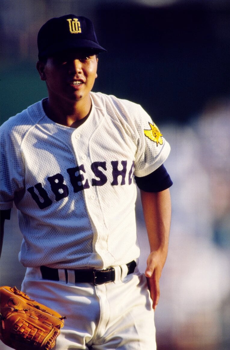 宇部商のエース田上昌徳　©︎Katsuro Okazawa/AFLO