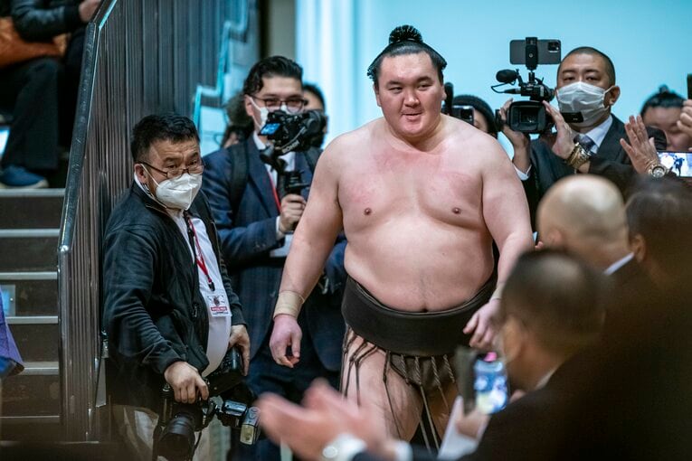 王者のまま土俵を去った白鵬　©Takuya Sugiyama