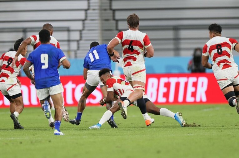 松島幸太朗の快速は“夢の舞台”で通じるか フランス人がラグビーとMATSUSHIMAに興奮する理由(10) ／ photograph by Naoya Sanuki