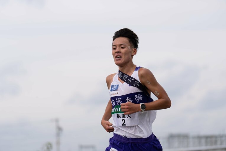 7区を走ったエース佐藤。箱根までにどこまで状態を上げてくるか　©Shiro Miyake