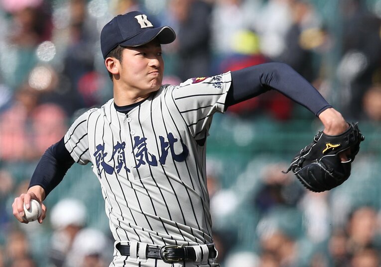 エースとして活躍した敦賀気比高校時代は甲子園に3度出場。登板こそなかったが、高2時に選抜優勝を経験している　©︎JIJI PRESS