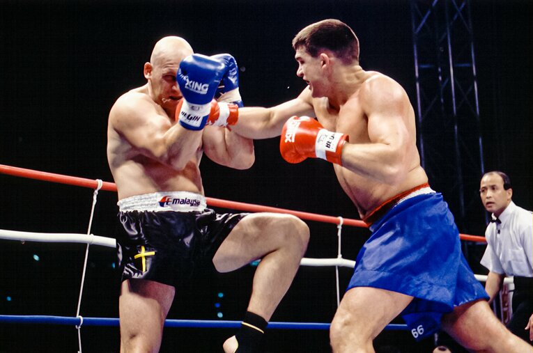 準決勝ではベルナルドを豪快なパンチでKO　©Susumu Nagao