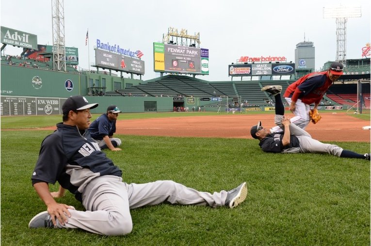 黒田、イチローがRソックス上原と談笑©Naoya Sanuki