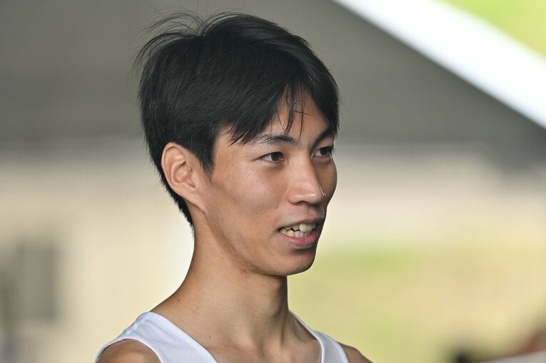 関東インカレ2部5000mで国立大勢唯一の出場となった一橋大4年の有川紘樹　©Takashi Shimizu