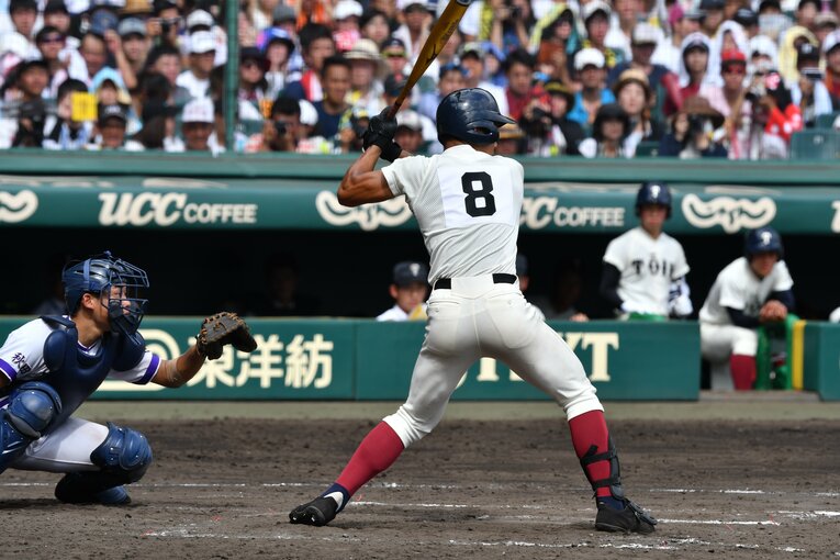 第100回大会決勝戦での大阪桐蔭・藤原　©︎Hideki Sugiyama