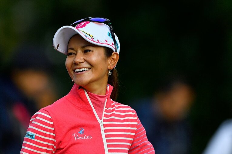 現役ラストマッチとなった2017年エビアン選手権で笑顔を見せる宮里藍。世界を舞台に戦う姿を見た子どもたちが今、国内外で活躍している ／ photograph by F.Froger/D5/AFLO