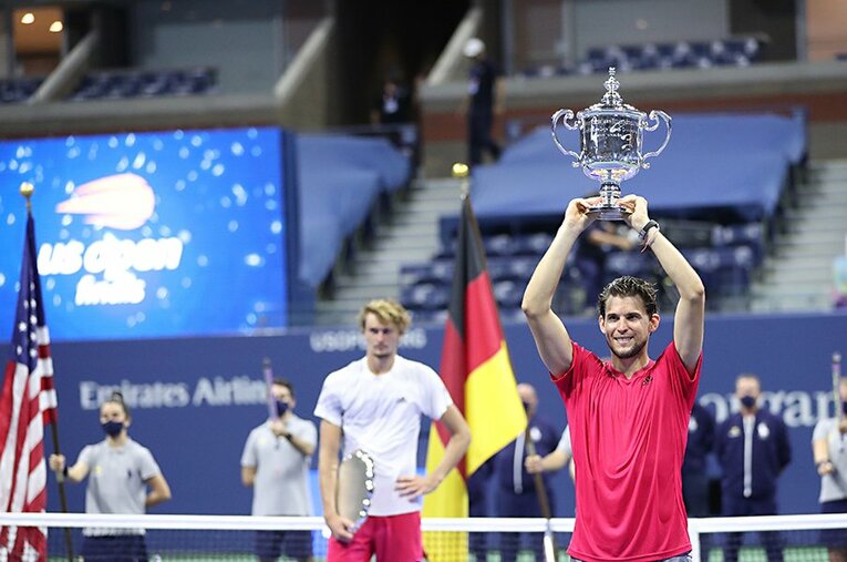 厳しい意見も並んだティームとズべレフの決勝だったが、フルセットマッチの激闘だったことは間違いない。 ／ photograph by Getty Images