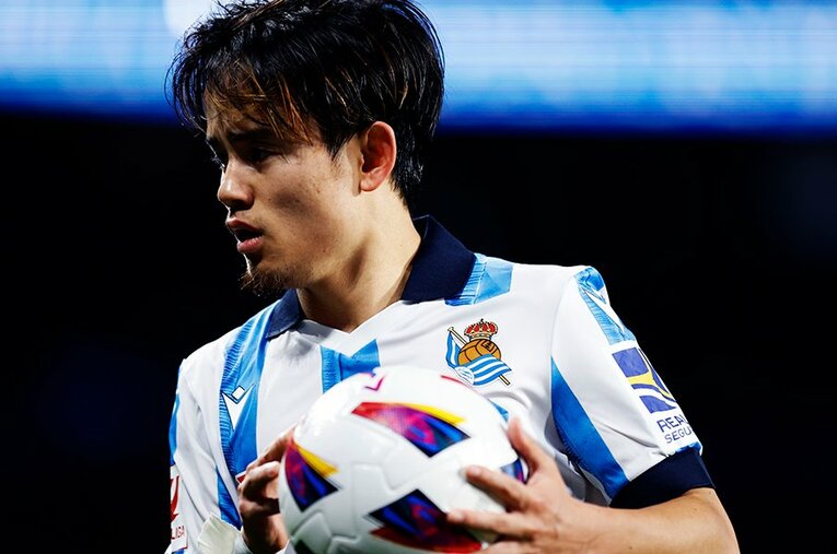 今季の久保建英はホーム、アウェイともに「レアル・マドリー戦でゴール取り消し」になるという珍しい事象が起きた ／ photograph by Daisuke Nakashima