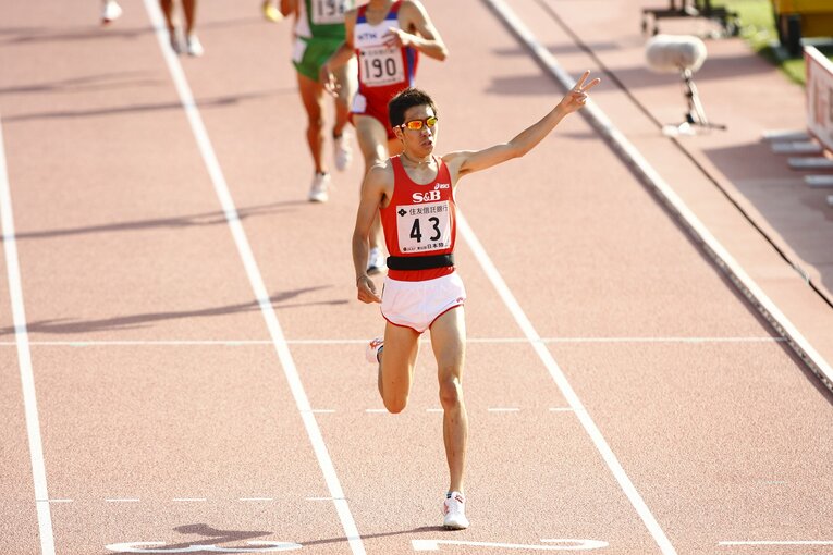 日本選手権男子1500mに出場した上野裕一郎　©Tamon Matsuzono