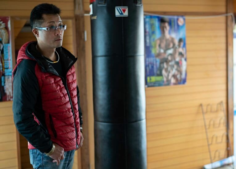 井上尚弥の父・真吾トレーナー（2019年）　©Takuya Sugiyama