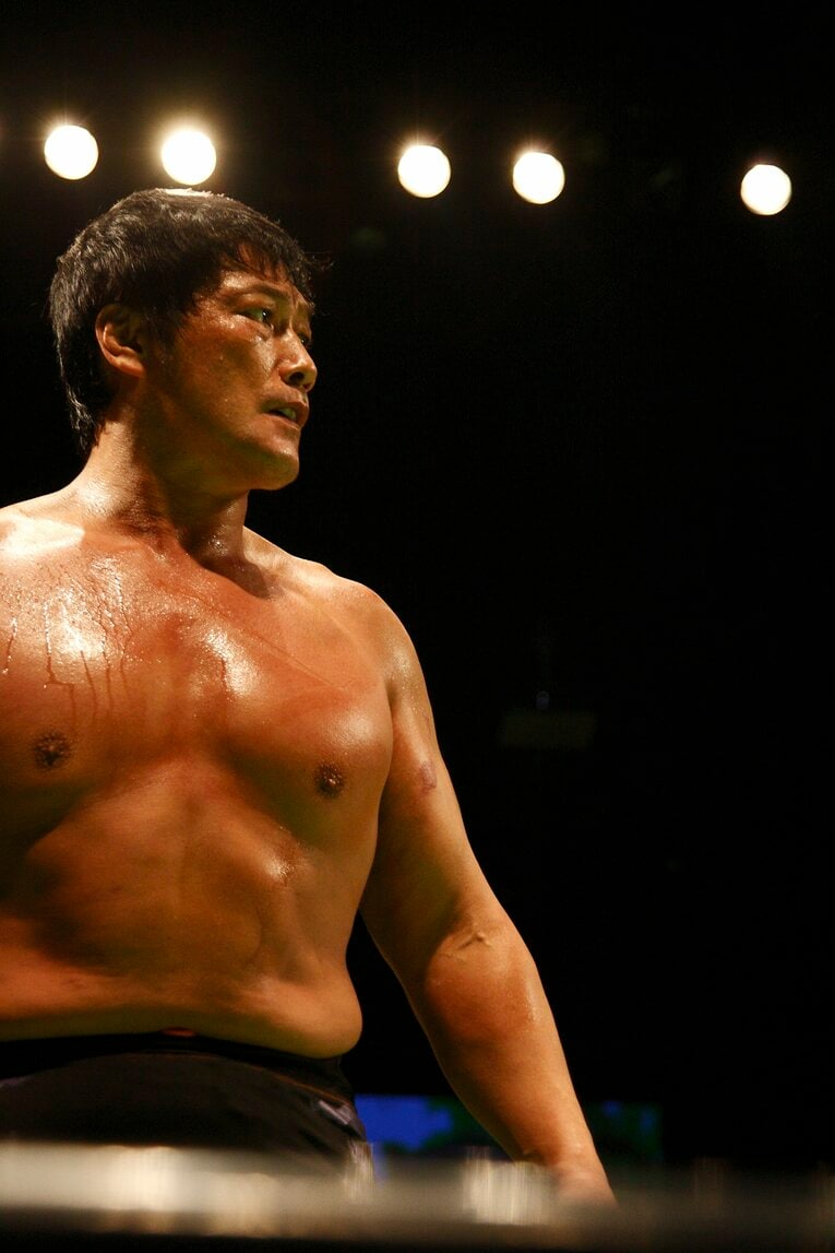 郷田は小橋建太のデビュー戦、引退試合ともに観戦した　©Takeo Momozono