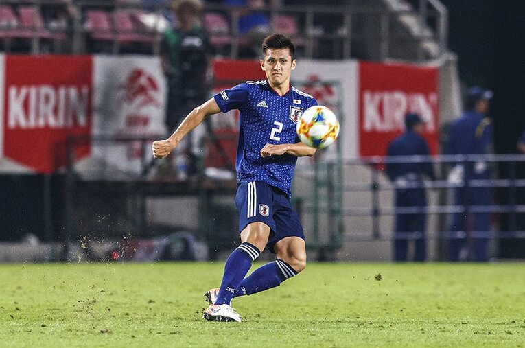 パラグアイ戦の後半に出場した植田直通。吉田麻也とのコンビに手応えを感じていた。 ／ photograph by Kiichi Matsumoto