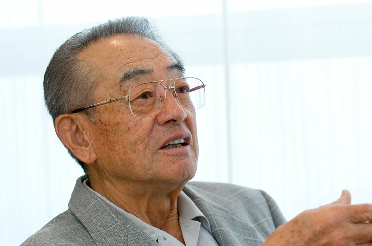 2009年の広岡達朗（当時77歳）。90代を迎えて以降、カメラの前に姿を見せる機会は激減していた ／ photograph by Toshiya Kondo