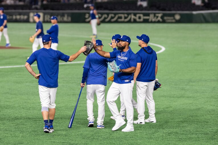 【最新フォト】MLB開幕シリーズ2025　大谷翔平らドジャース軍団は東京ドームでのびのびと調整　©︎Nanae Suzuki