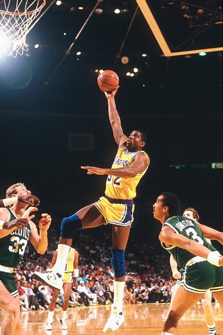 田臥が憧れを抱いたマジック・ジョンソン　©Getty Images