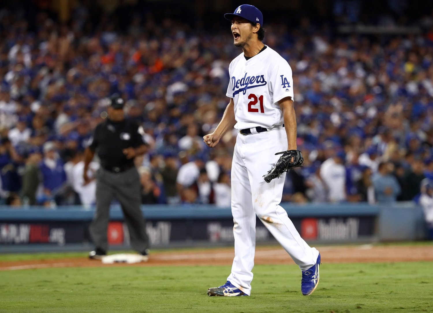 FA権取得直前にトレードでドジャースへ加入したダルビッシュ有　©Getty Images