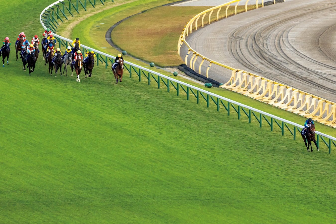 35年ぶり天皇賞・秋逃げ切りを目指したパンサラッサ(右端)…後続を15馬身以上引き離した ©︎Photostud
