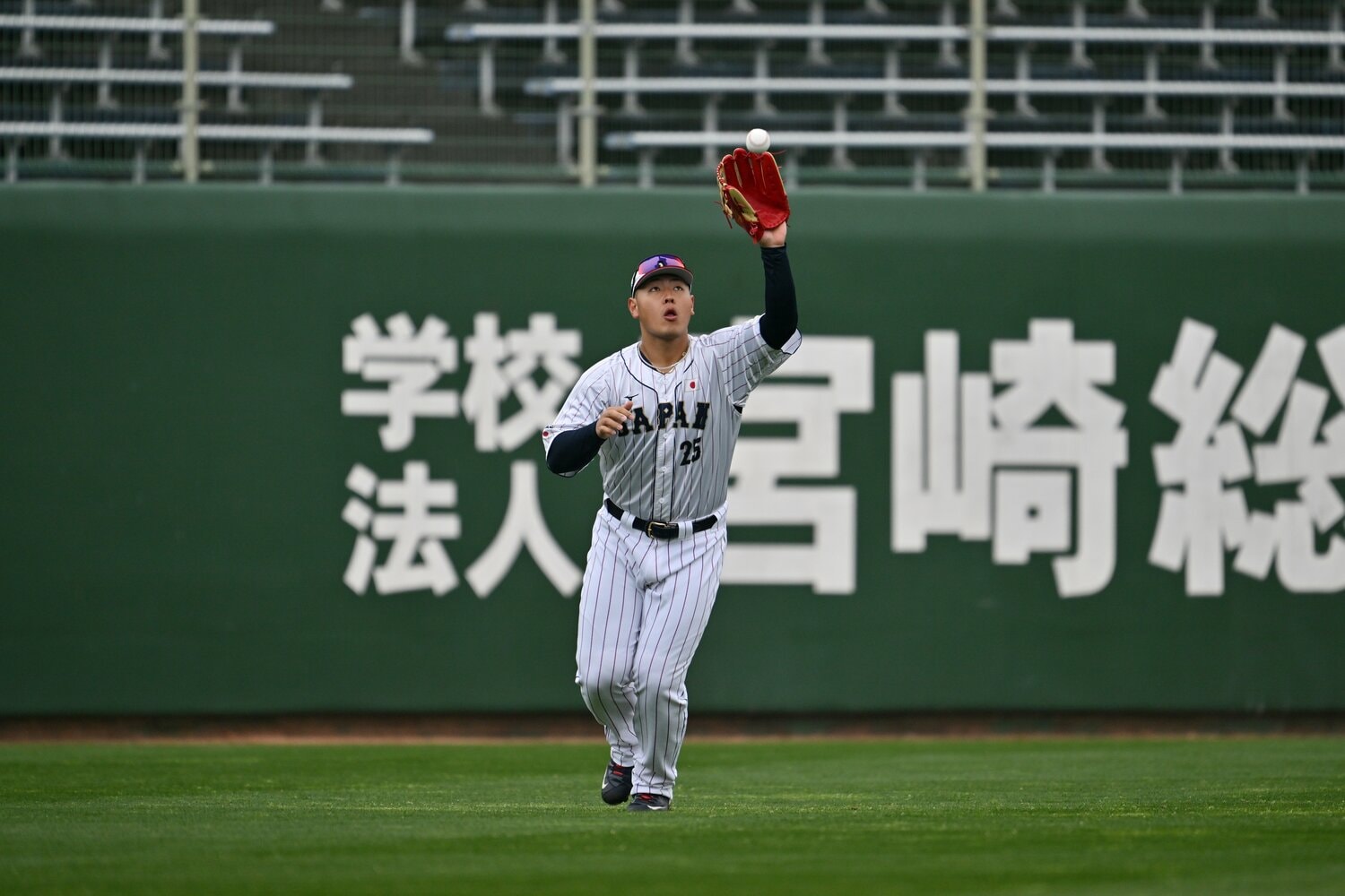 宮崎キャンプでは外野守備の練習も　©︎Hideki Sugiyama