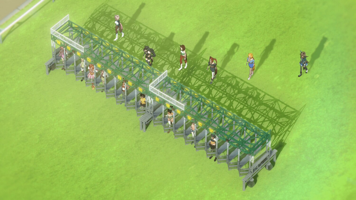 実際のレースではなかなか見られない角度からの描写も見どころの1つだ　©Cygames, Inc.