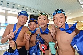 参加者全員にメダルをプレゼント。オリンピックメダルに変わる日は来るか。 