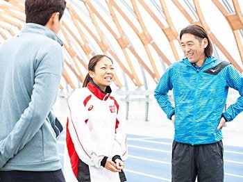 日本代表の高田千明と大森盛一コーチ。東京パラで叶えたいことを修造に語る。＜Number Web＞ photograph by Nanae Suzuki