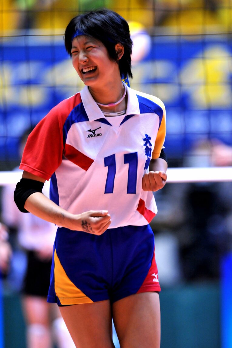 大和南高校時代の二見梓さん　©AFLO