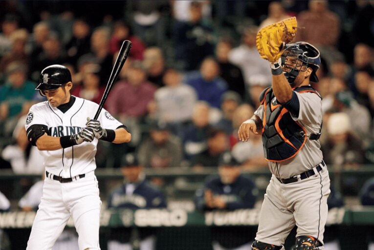 イチローはリーグ最多敬遠が3度。2017年からは申告敬遠が導入された　©AFLO