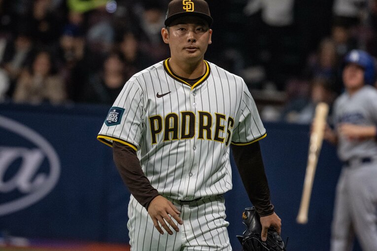 松井裕樹のメジャー初登板。無失点に抑えた　©Nanae Suzuki