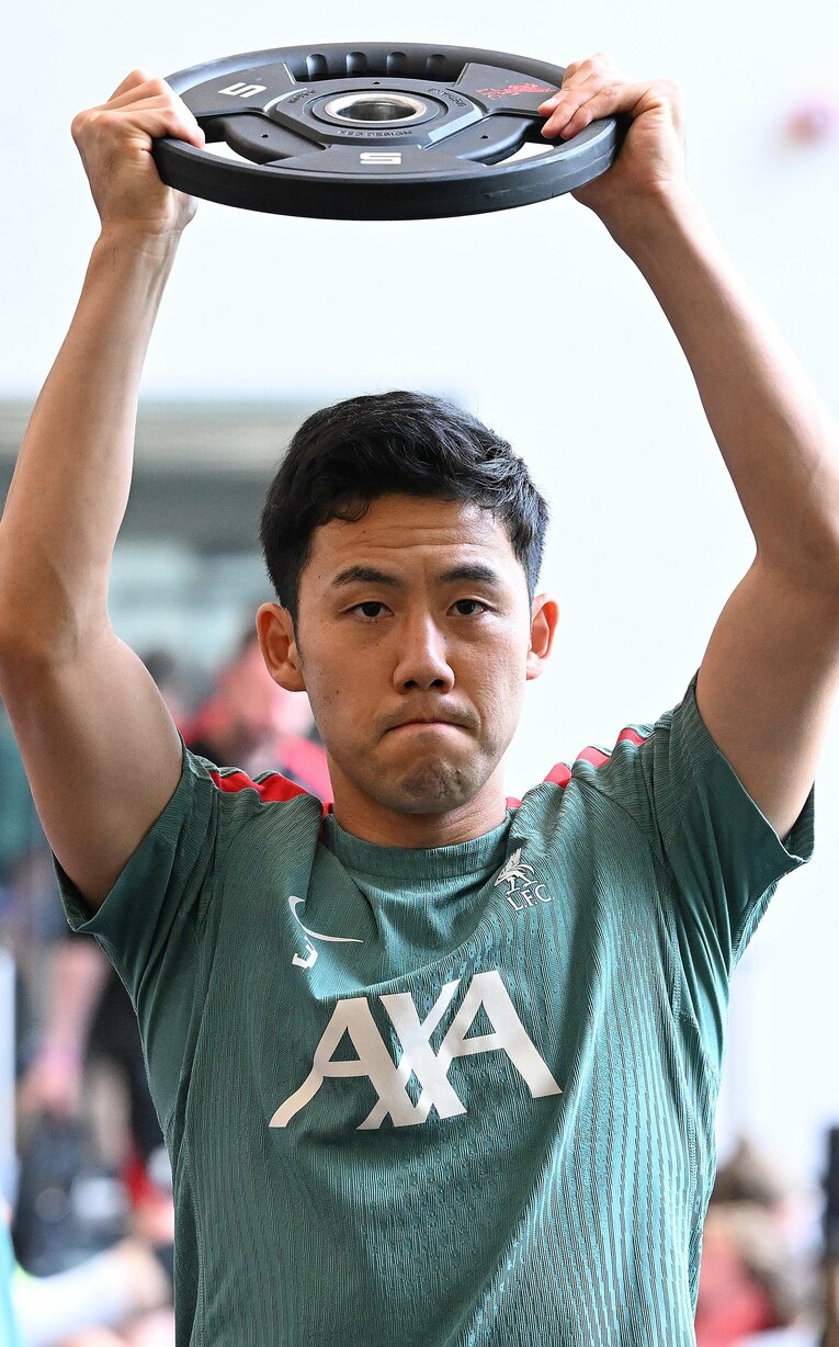 遠藤のリバプールでのトレーニング風景　©Getty Images