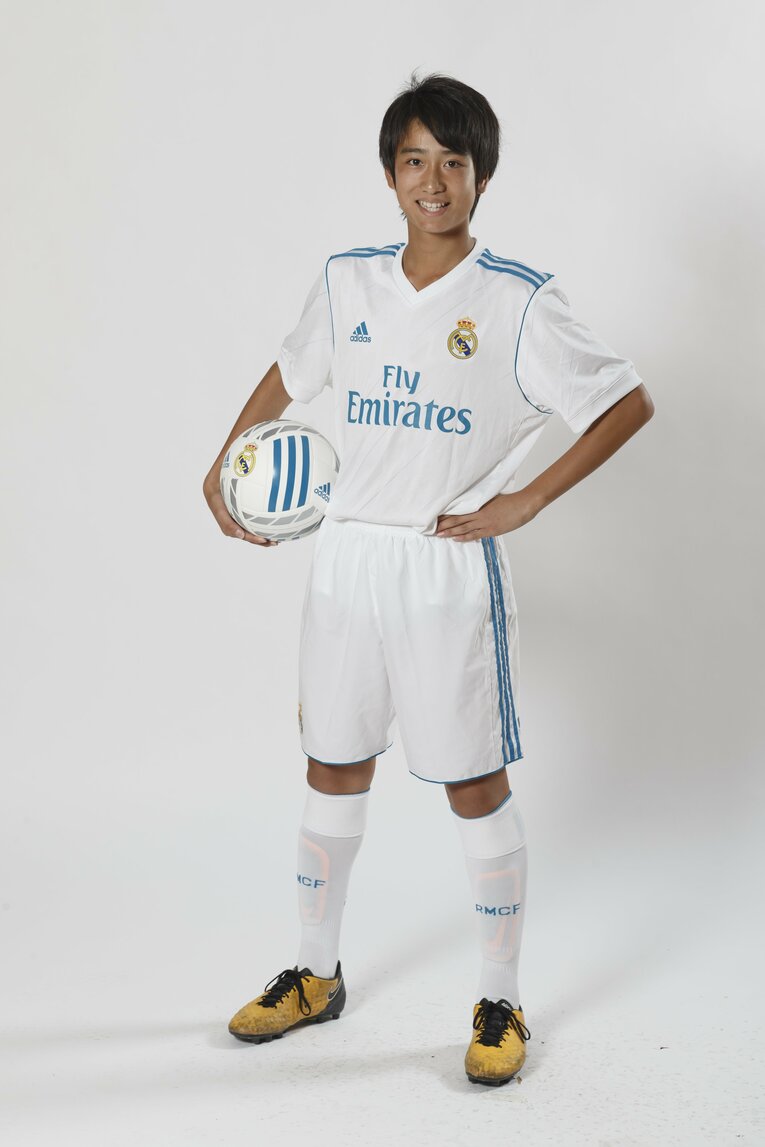 レアル・マドリーの下部組織に加入した頃の中井卓大（14歳になる2017年） ©Getty Images