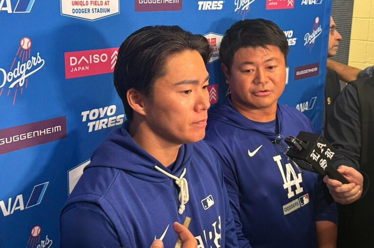 開幕戦後、会見での山本　©Naoyuki Yanagihara