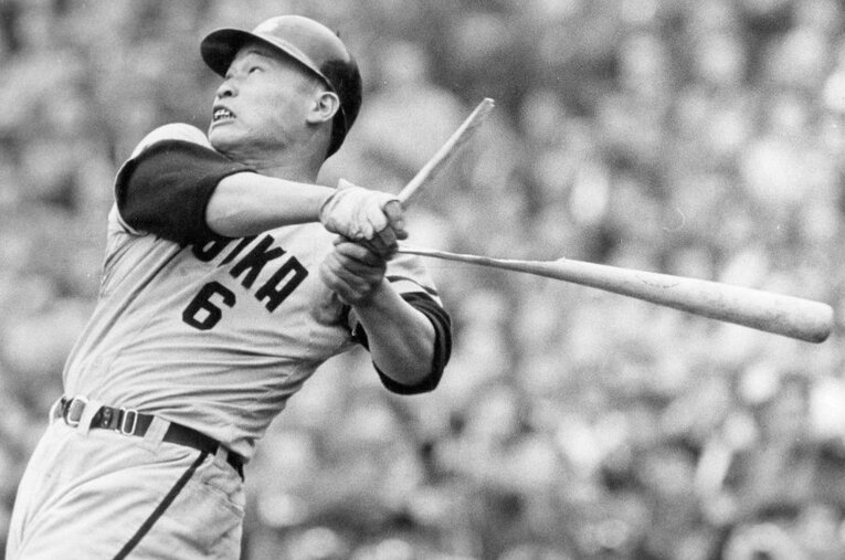 西鉄ライオンズの主砲として本塁打王5回、打点王3回を獲得した怪童・中西太 ／ photograph by SANKEI SHIMBUN