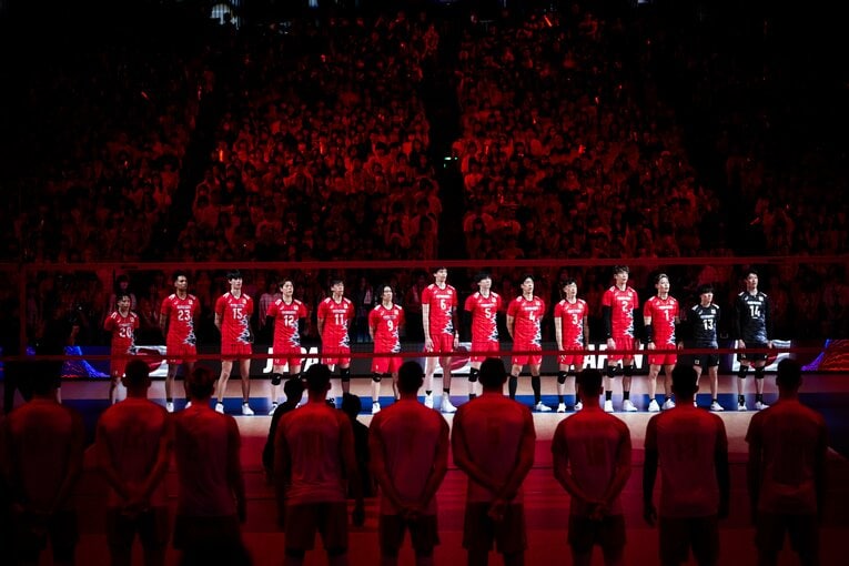 VNLポーランド戦　©︎Volleyball World