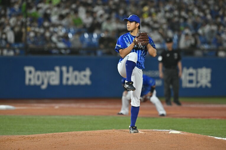 2022年9月25日のヤクルト戦に登板した今永　©Hideki Sugiyama