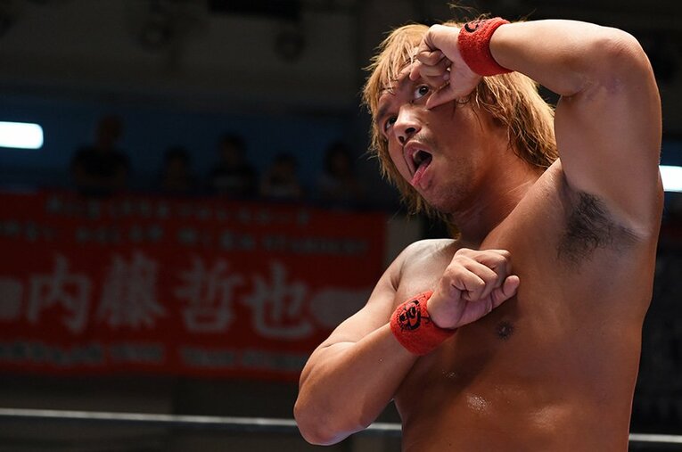 前IWGPヘビー級王者の内藤。とにかく、勝っても負けても会場を沸かせる能力はピカイチだ。 ／ photograph by Essei Hara