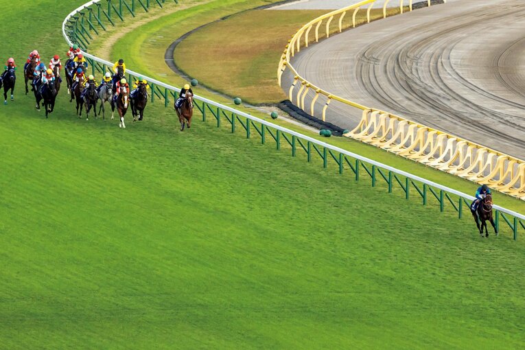 35年ぶり天皇賞・秋逃げ切りを目指したパンサラッサ（右端）…後続を15馬身以上引き離した　©︎Photostud