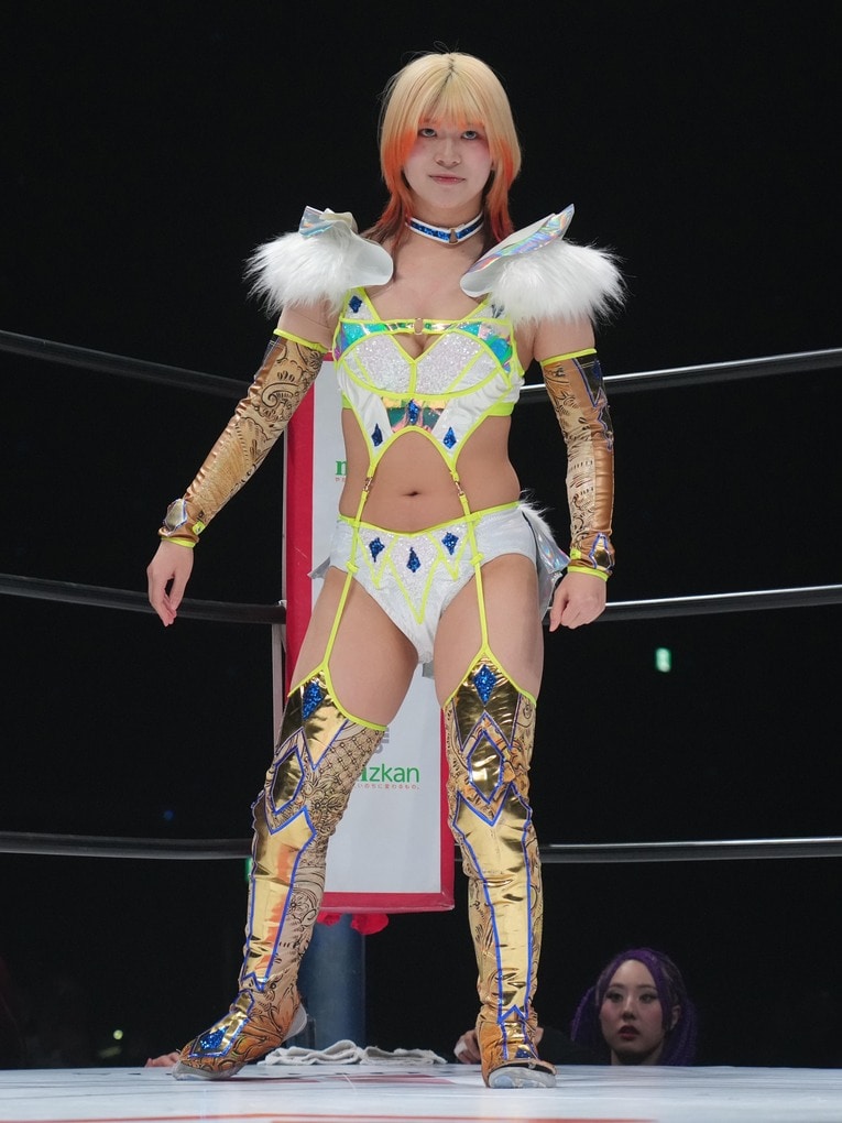 コーナーに立つ羽南　©Essei Hara