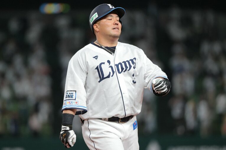 5月11日に強制わいせつ致傷疑惑が報道された山川穂高。翌12日に西武は山川の一軍選手登録を抹消した ／ photograph by JIJI PRESS