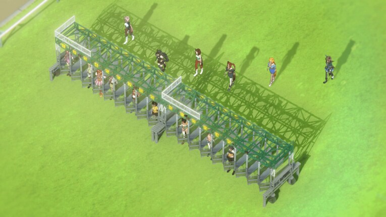 実際のレースではなかなか見られない角度からの描写も見どころの1つだ　©Cygames, Inc.